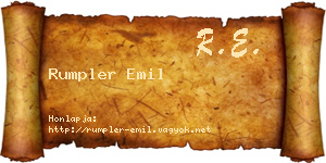 Rumpler Emil névjegykártya
